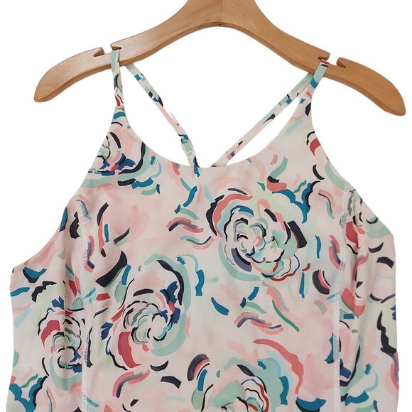 Athleta Infinity Activewear Dress Womens Medium Pink Elegance Floral Orchid - Picture 3 of 13